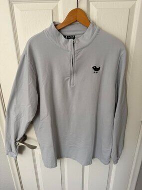 Bad Birdie Gray Golf Quarter-Zip Large
